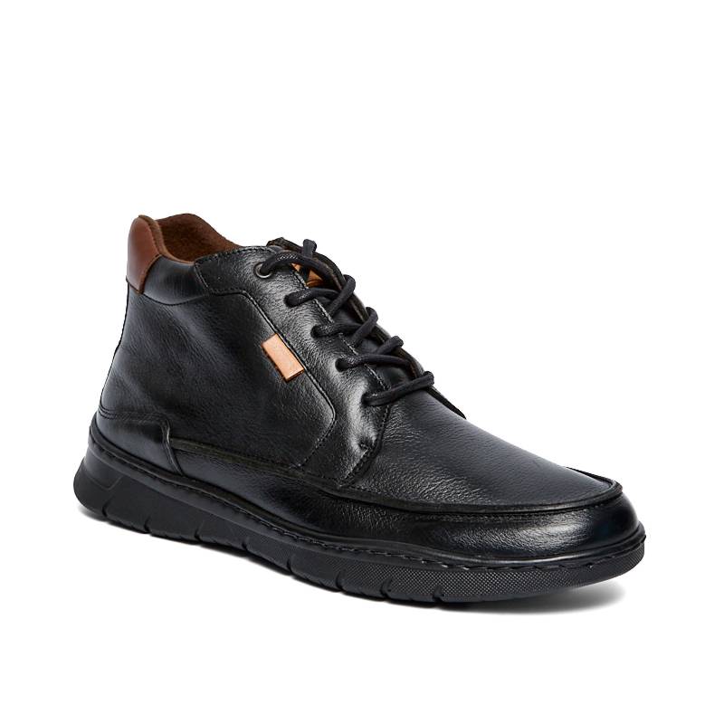 2457-negro-marron-4 Ботинки муж.кожа-байка черный-коричневый